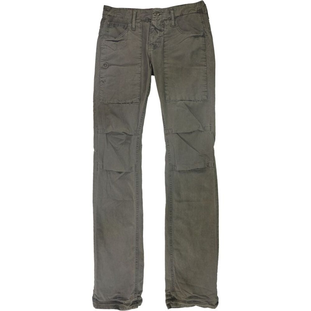 Rogue State Mens Button Fly Straight Leg Cargo Casual Pants, NWT